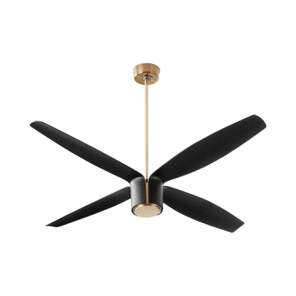 Samaran Ceiling Fan in Aged Brass/Black.