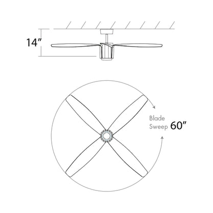 Samaran Ceiling Fan - line drawing.
