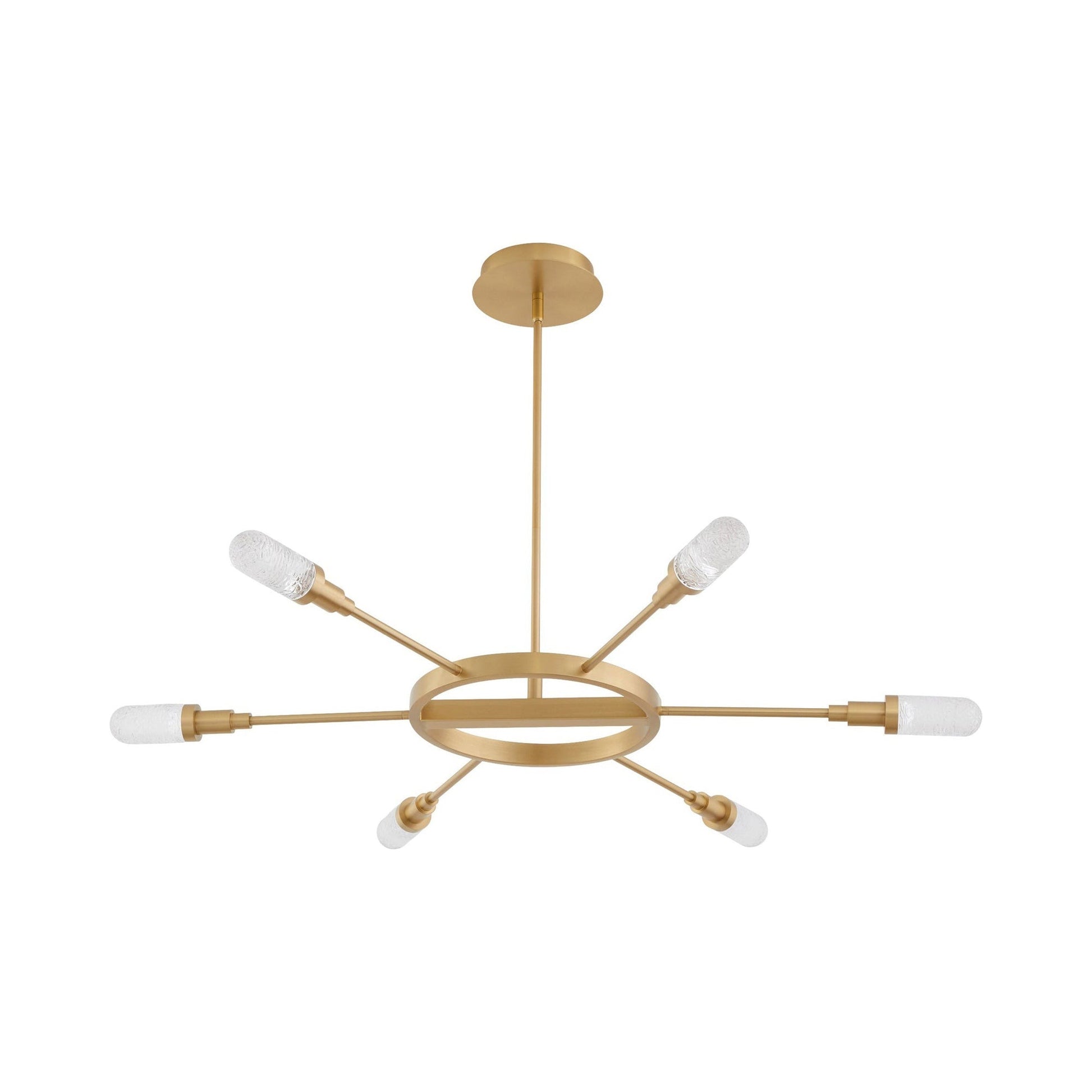Sperano LED Chandelier in Aged Brass (6-Light).