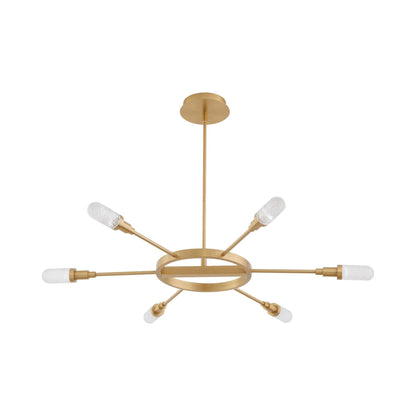 Sperano LED Chandelier in Aged Brass (6-Light).
