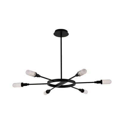 Sperano LED Chandelier in Matte Black (6-Light).