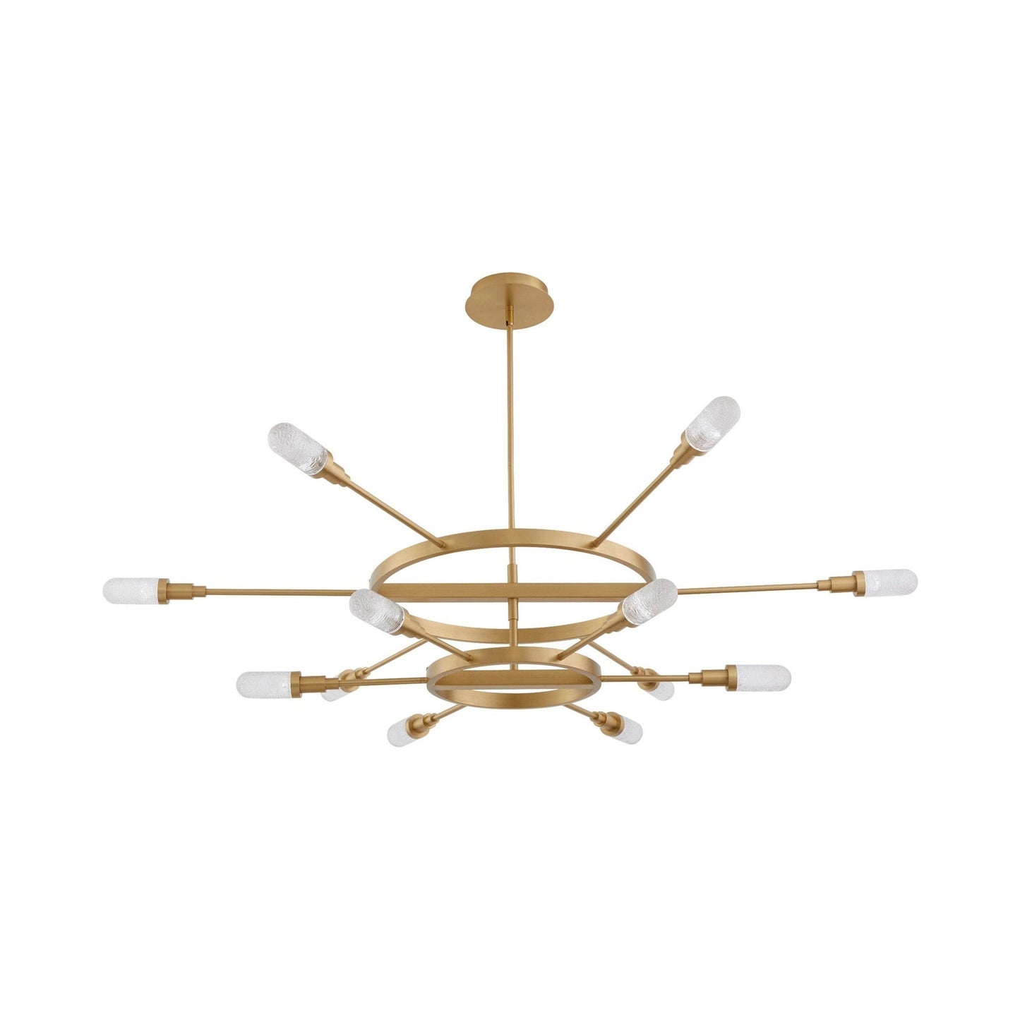 Sperano LED Chandelier in Aged Brass (12-Light).