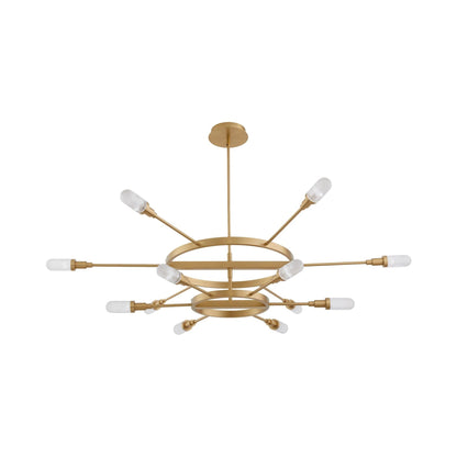 Sperano LED Chandelier in Aged Brass (12-Light).