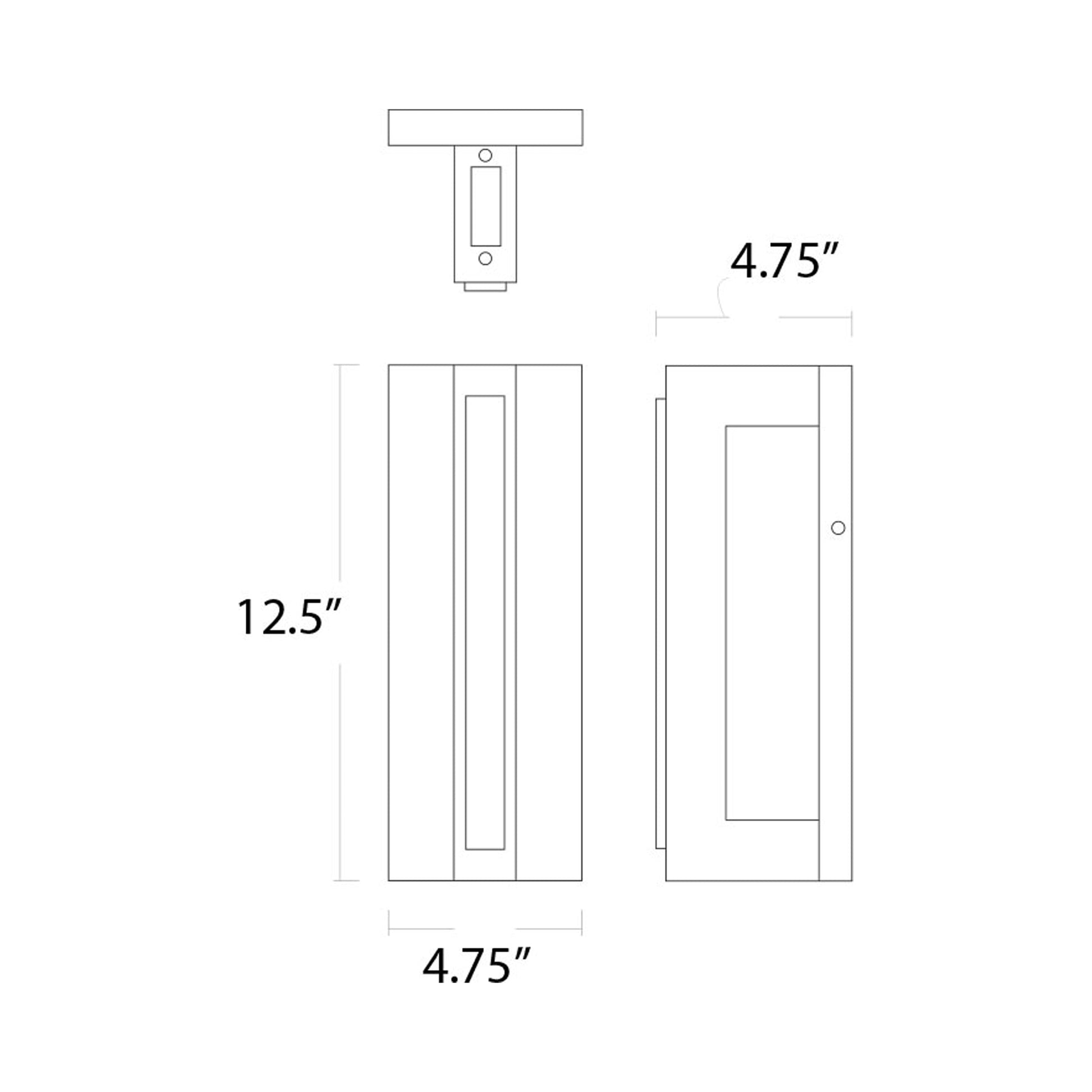 Taurus Outdoor LED Wall Light - line drawing.