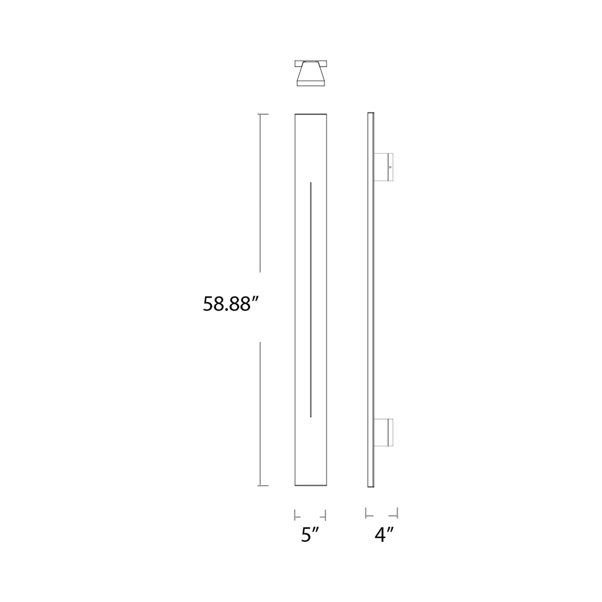 Torre Outdoor LED Wall Light - line drawing.