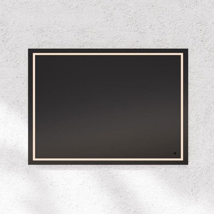 Track Rectangle LED Wall Mirror in Detail.
