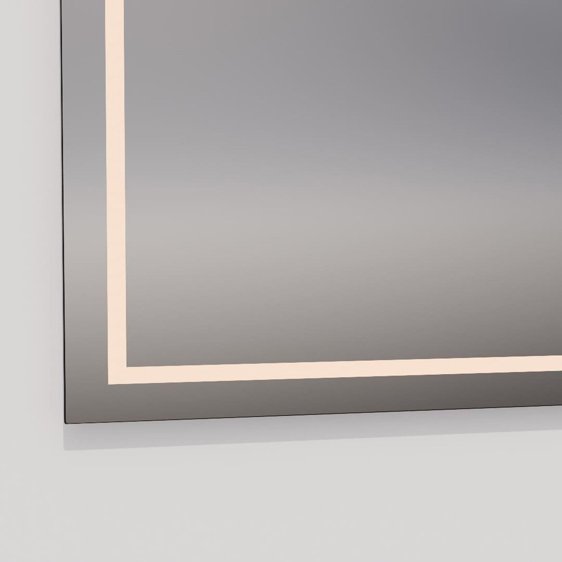 Track Square LED Wall Mirror in Detail.