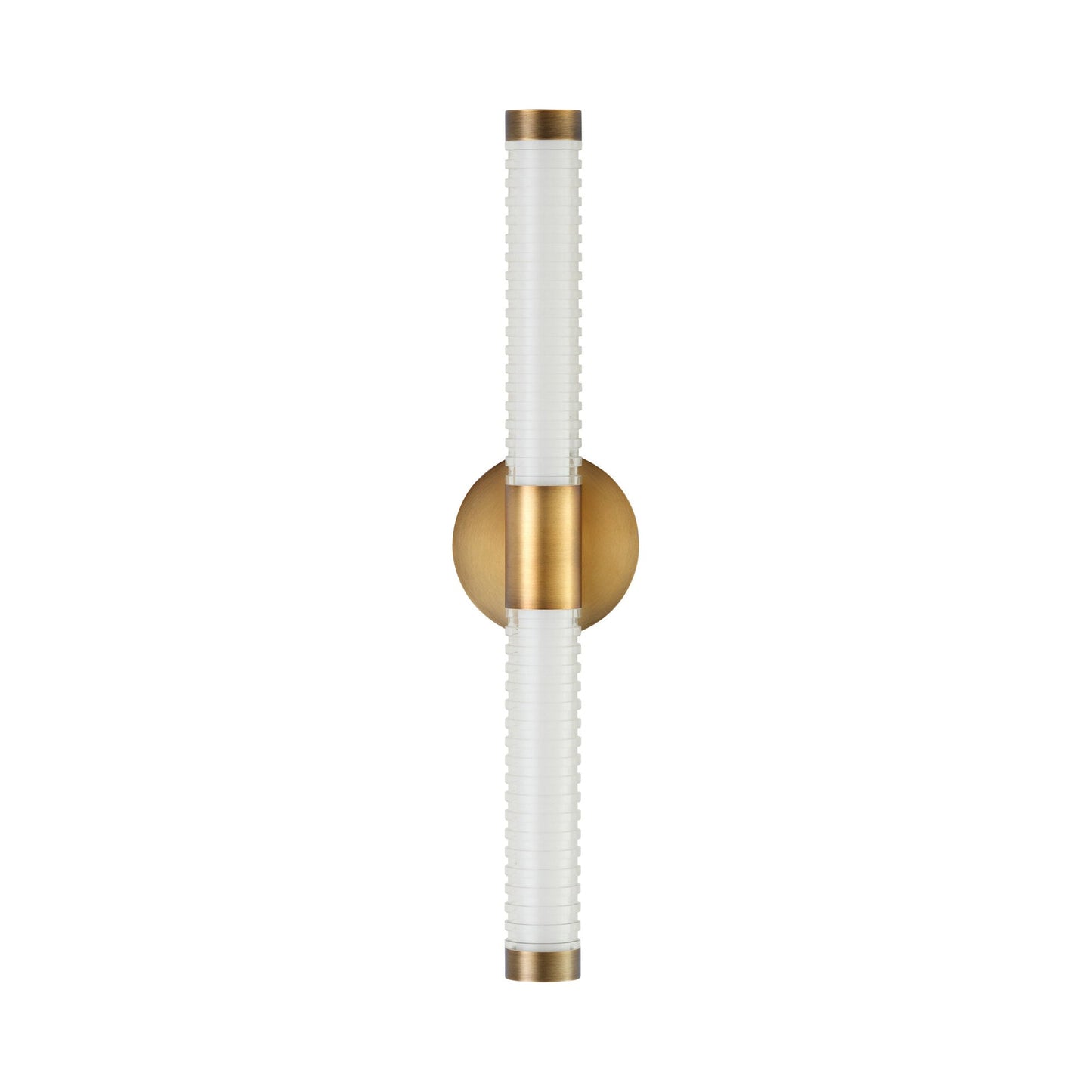 Vaden LED Wall Light in Brushed Brass.
