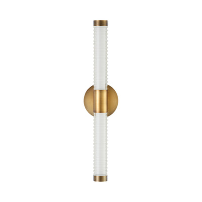 Vaden LED Wall Light in Brushed Brass.