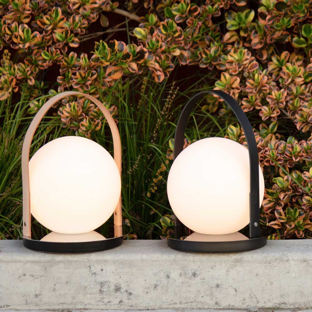 Bola Outdoor LED Lantern in Outside Area.