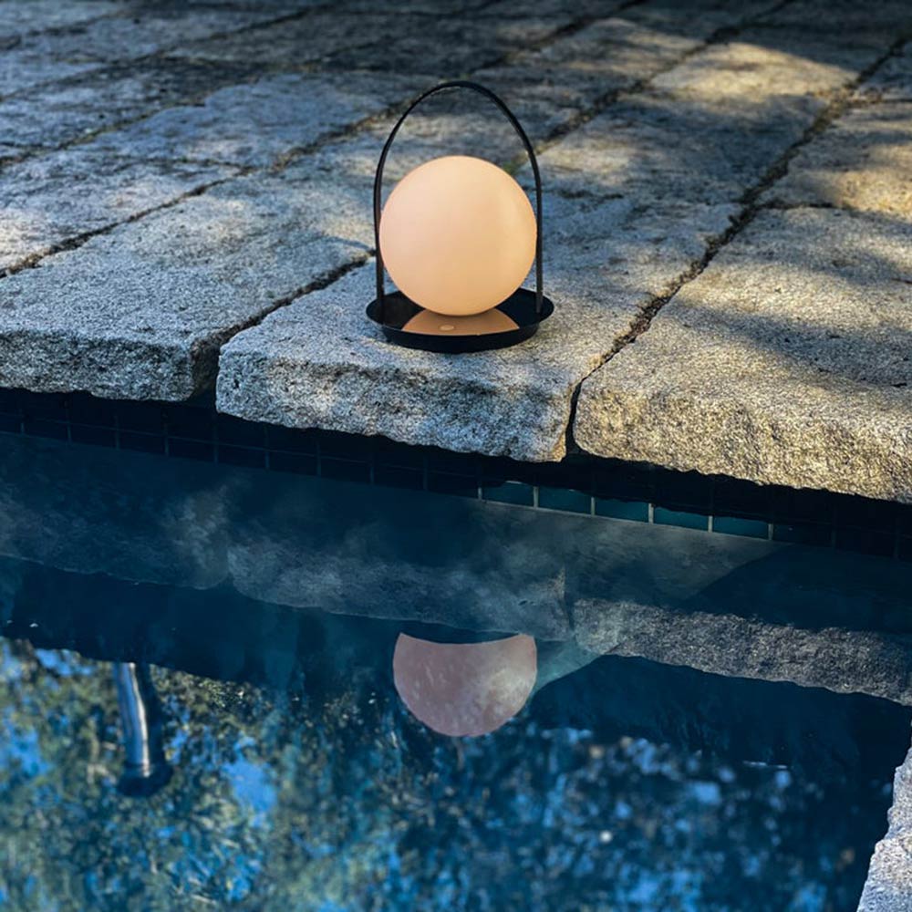 Bola Outdoor LED Lantern in Outside Area.