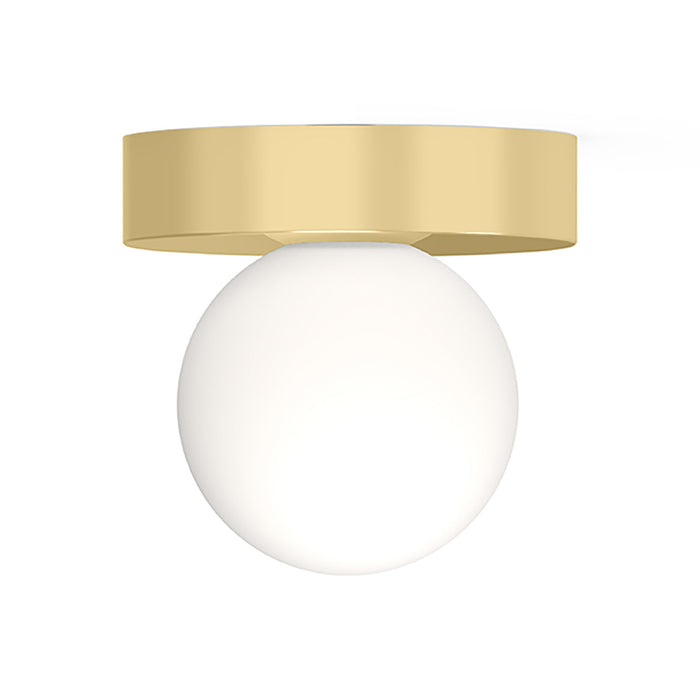 Bola Sphere LED Flush Mount Ceiling Light in Brass (4-Inch).