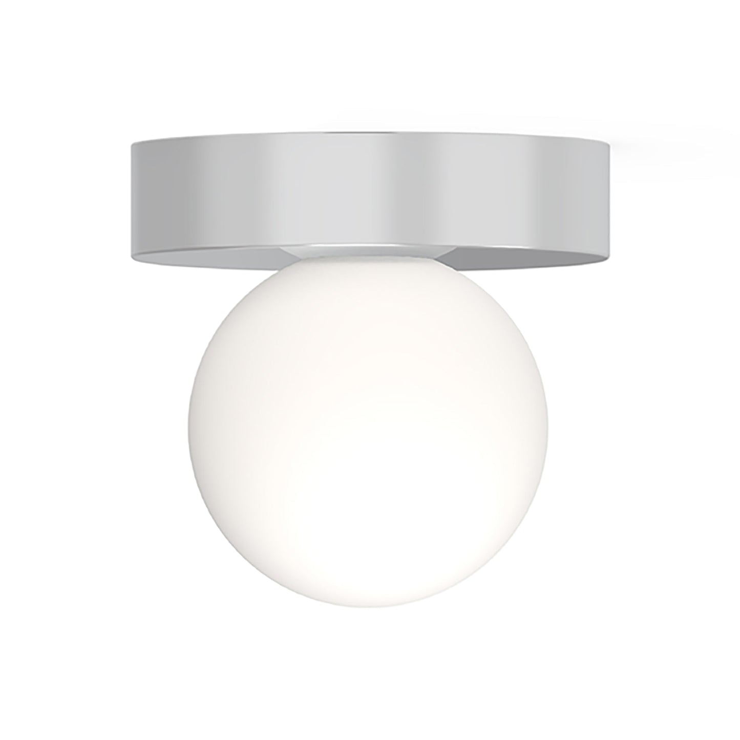 Bola Sphere LED Flush Mount Ceiling Light in Chrome (4-Inch).