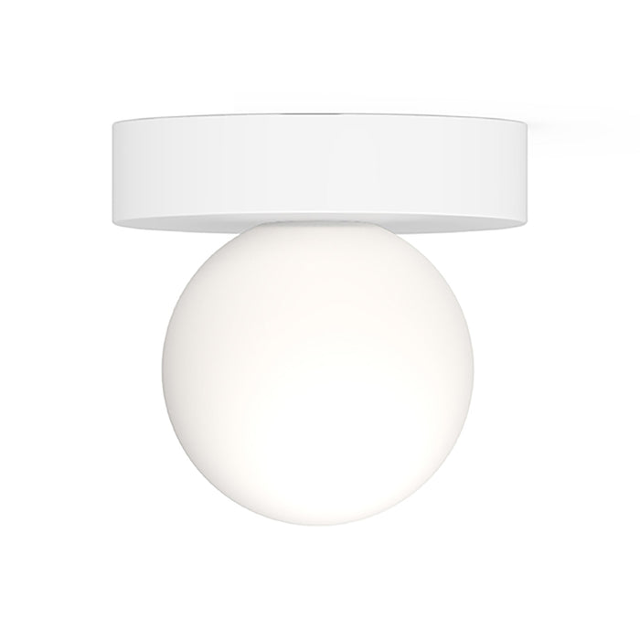 Bola Sphere LED Flush Mount Ceiling Light in Matte White (4-Inch).