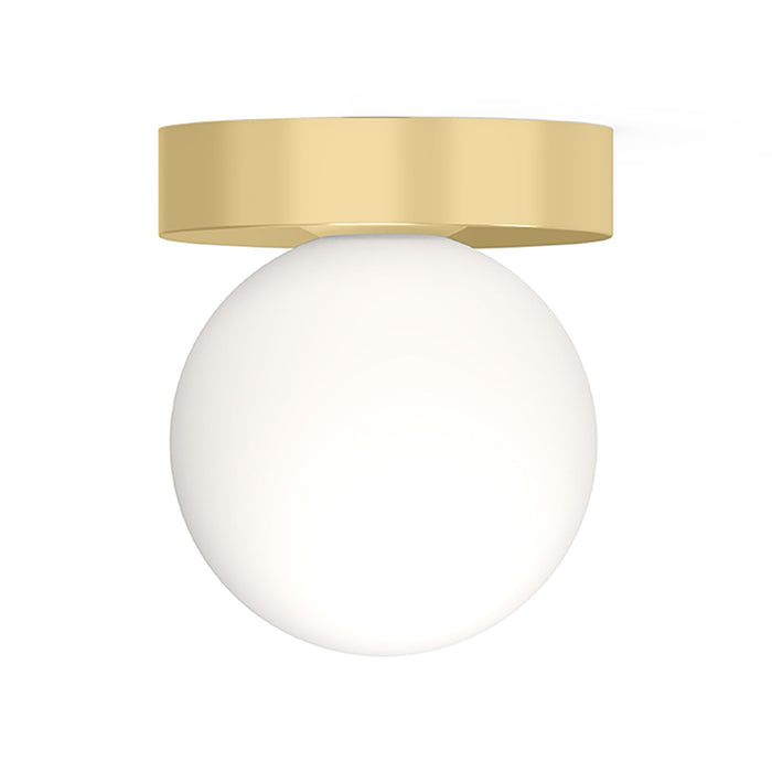 Bola Sphere LED Flush Mount Ceiling Light in Brass (5-Inch).