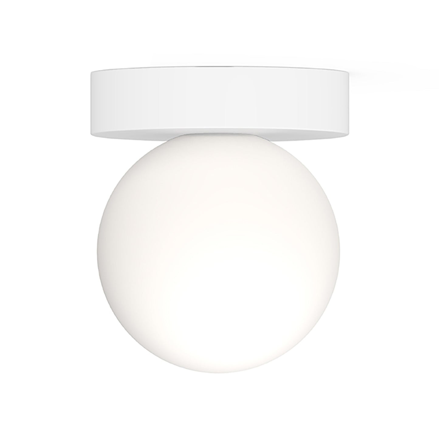 Bola Sphere LED Flush Mount Ceiling Light in Matte White (5-Inch).