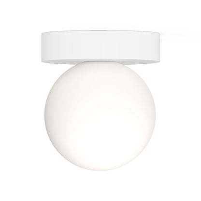 Bola Sphere LED Flush Mount Ceiling Light in Matte White (5-Inch).