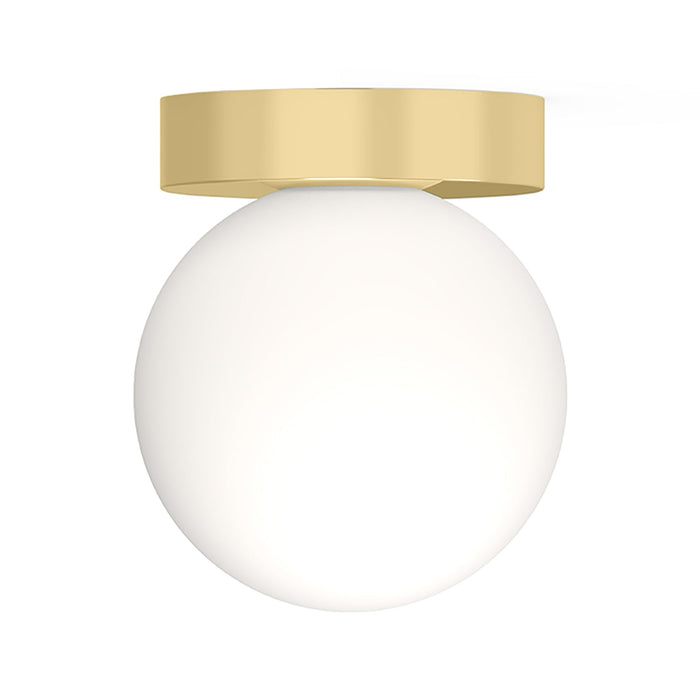 Bola Sphere LED Flush Mount Ceiling Light in Brass (6-Inch).
