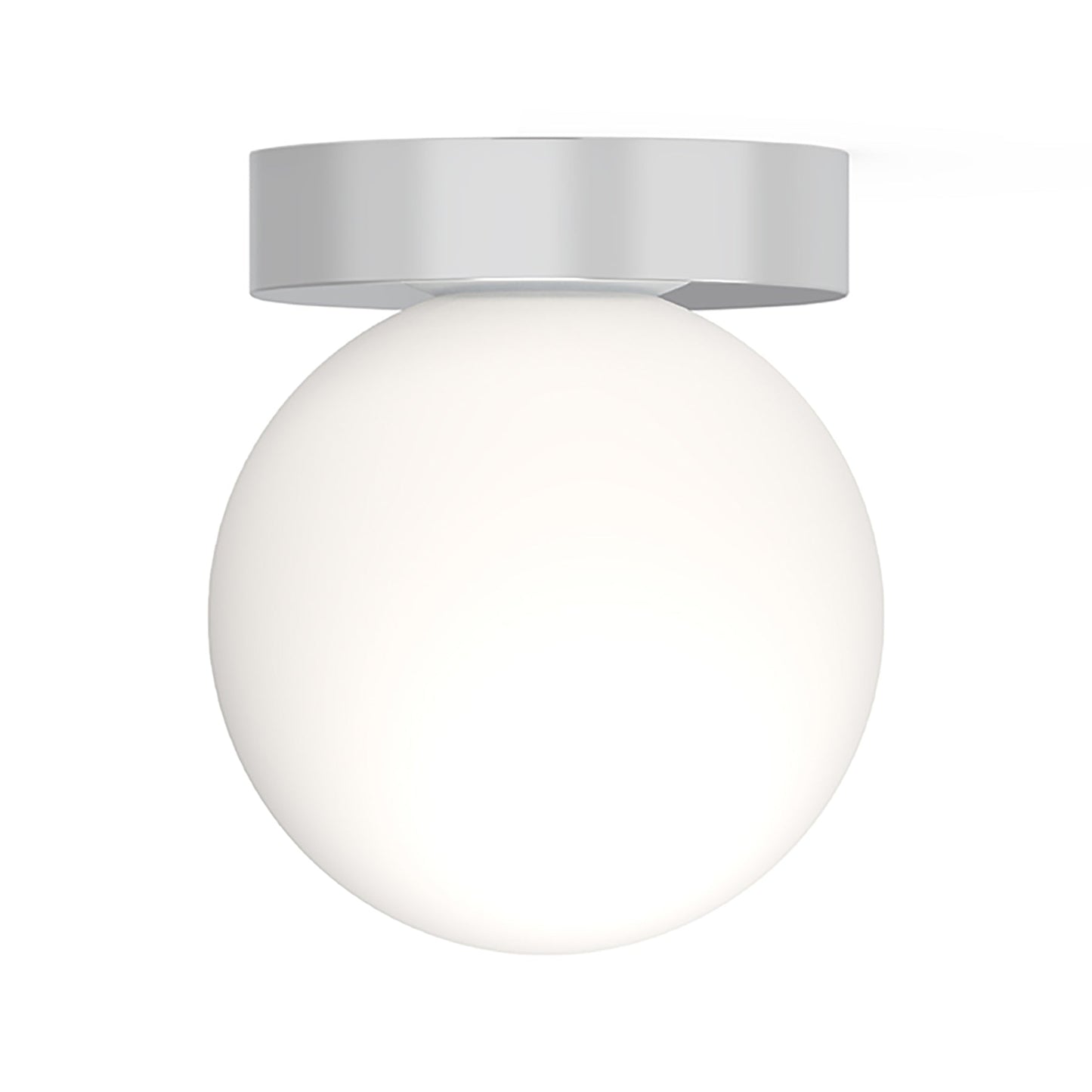 Bola Sphere LED Flush Mount Ceiling Light in Chrome (6-Inch).