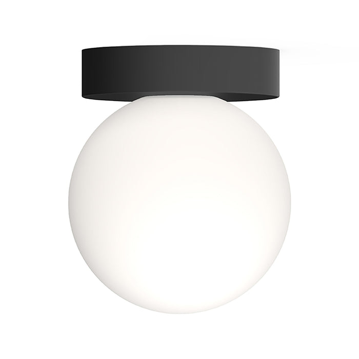 Bola Sphere LED Flush Mount Ceiling Light in Matte Black (6-Inch).
