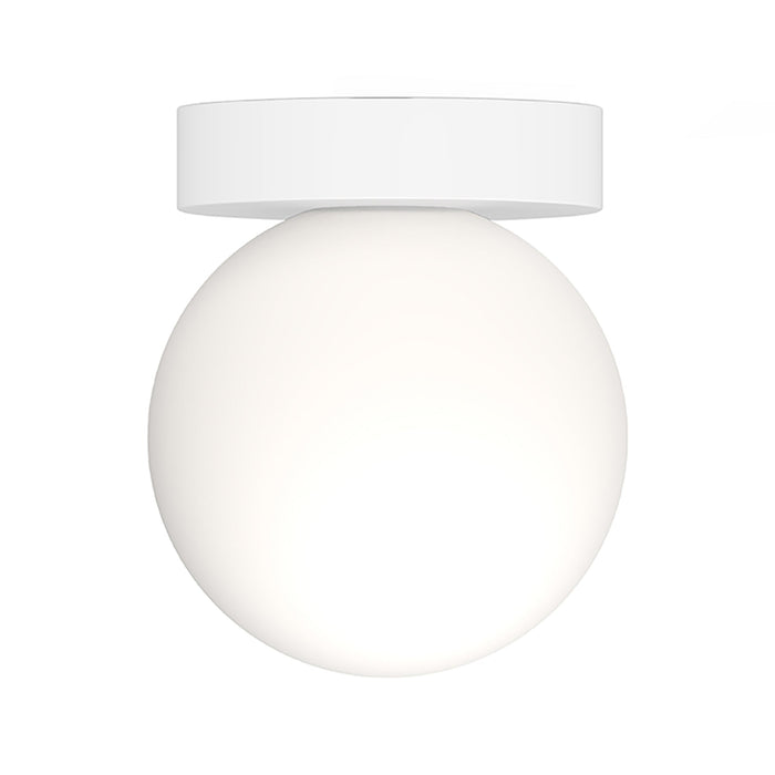 Bola Sphere LED Flush Mount Ceiling Light in Matte White (6-Inch).