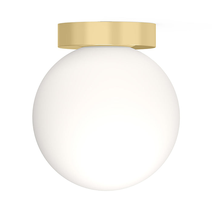 Bola Sphere LED Flush Mount Ceiling Light in Brass (8-Inch).