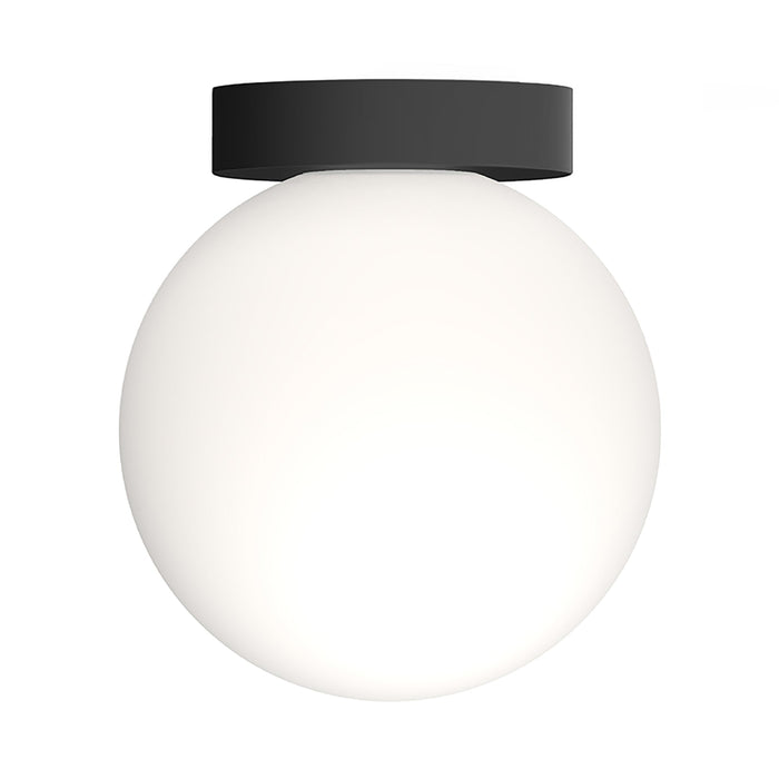 Bola Sphere LED Flush Mount Ceiling Light in Matte Black (8-Inch).