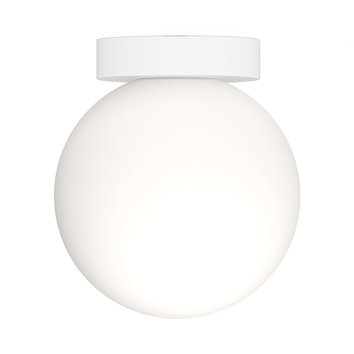 Bola Sphere LED Flush Mount Ceiling Light in Matte White (8-Inch).