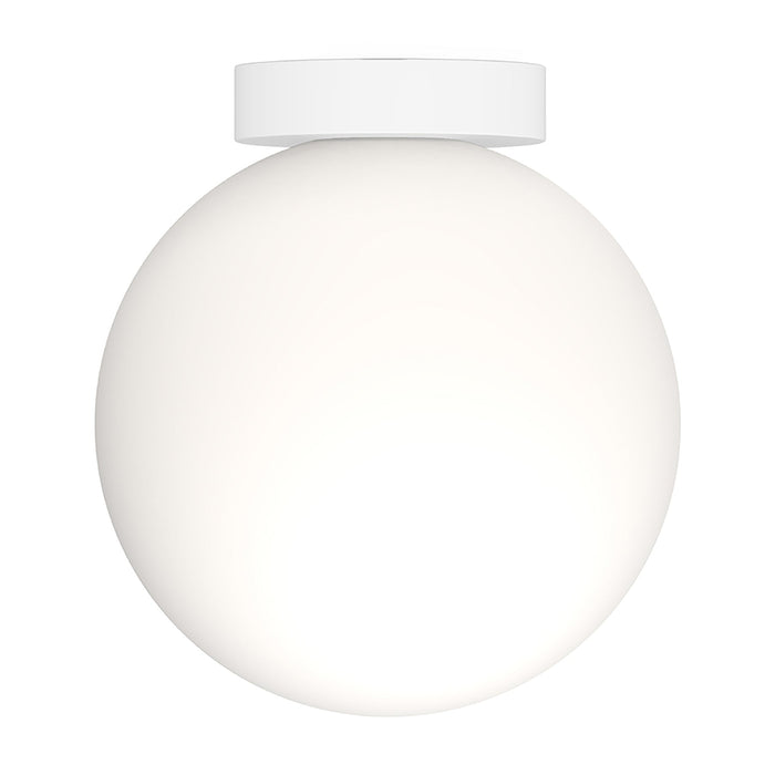 Bola Sphere LED Flush Mount Ceiling Light in Matte White (10-Inch).