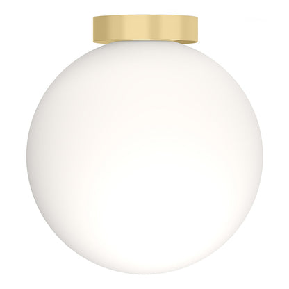 Bola Sphere LED Flush Mount Ceiling Light in Brass (12-Inch).