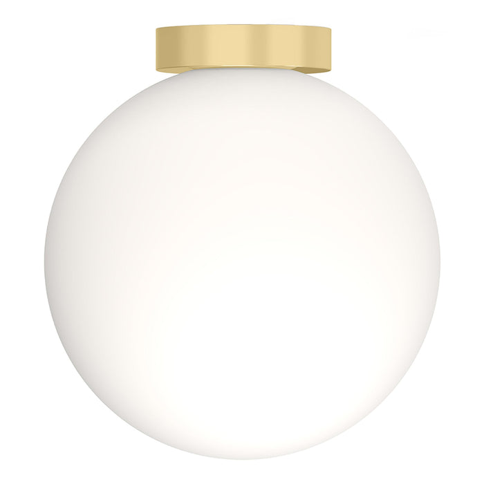 Bola Sphere LED Flush Mount Ceiling Light in Brass (12-Inch).