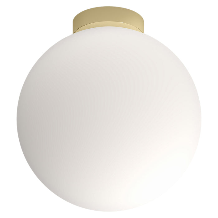 Bola Sphere LED Flush Mount Ceiling Light in Brass (16-Inch).