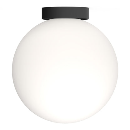 Bola Sphere LED Flush Mount Ceiling Light in Matte Black (12-Inch).