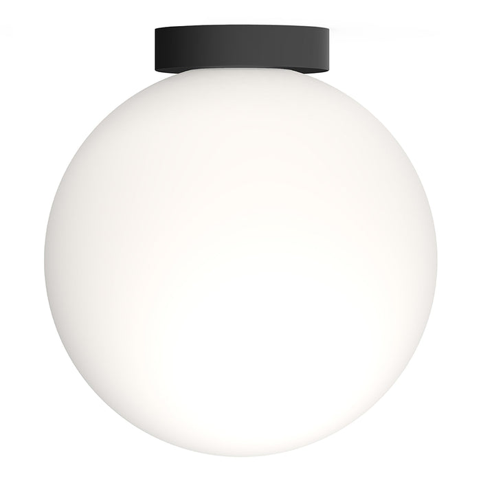 Bola Sphere LED Flush Mount Ceiling Light in Matte Black (12-Inch).