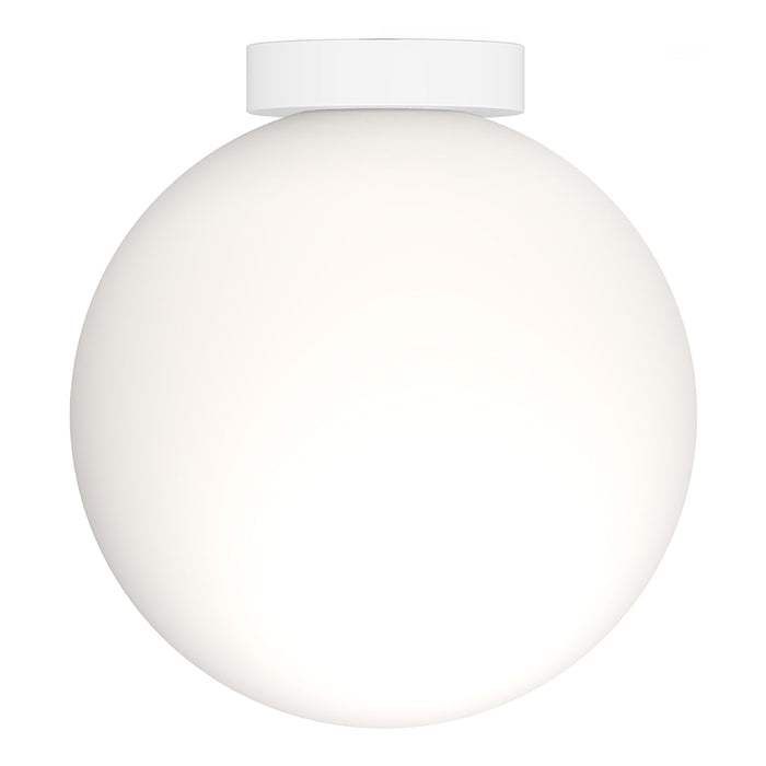 Bola Sphere LED Flush Mount Ceiling Light in Matte White (12-Inch).