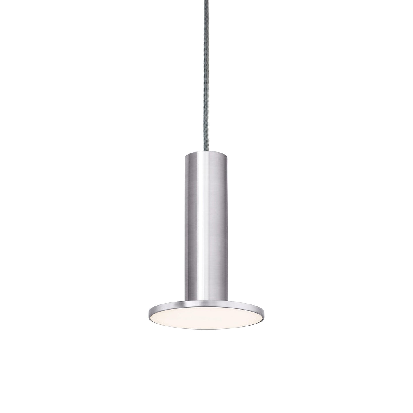 Cielo LED Chandelier in Satin Aluminum/Gray.