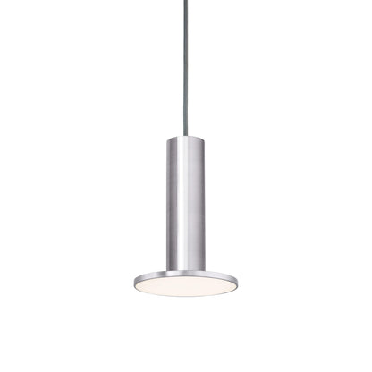 Cielo LED Chandelier in Satin Aluminum/Gray.