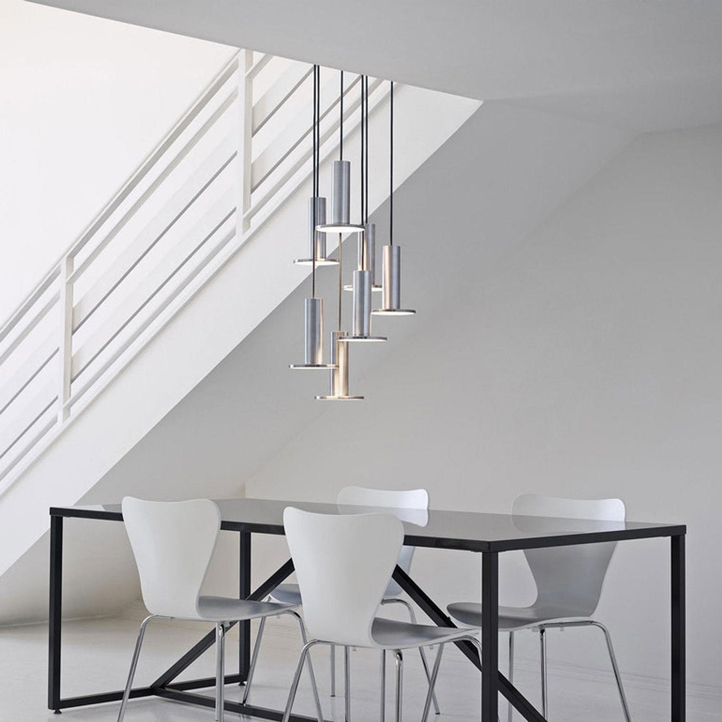 Cielo LED Chandelier in dining room.