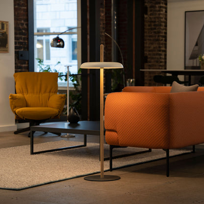 Nivel LED Floor Lamp in living room.