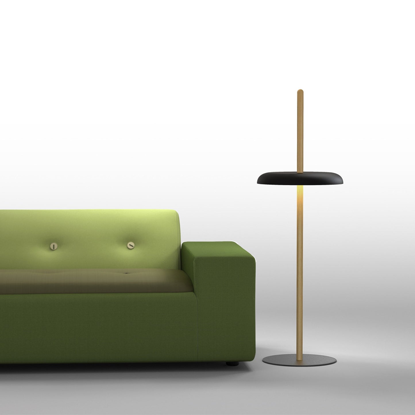 Nivel LED Floor Lamp in living room.