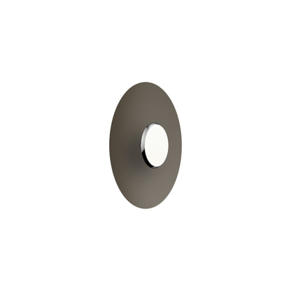 SKY Dome LED Flush Mount Ceiling Light in Polished Aluminum Matte Taupe (Small).