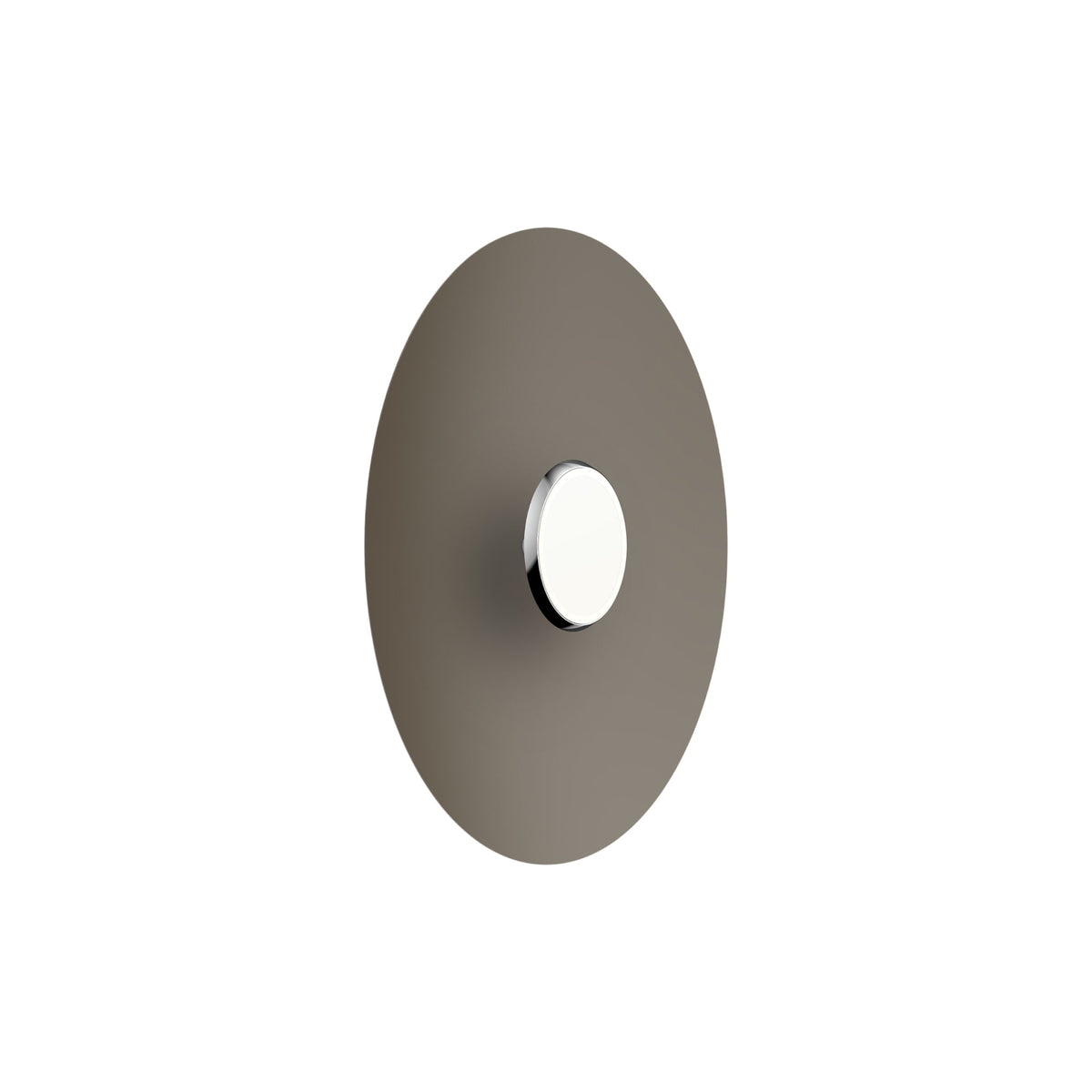SKY Dome LED Flush Mount Ceiling Light in Polished Aluminum Matte Taupe (Medium).