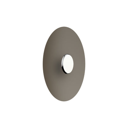 SKY Dome LED Flush Mount Ceiling Light in Polished Aluminum Matte Taupe (Medium).