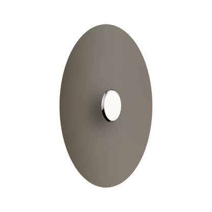 SKY Dome LED Flush Mount Ceiling Light in Polished Aluminum Matte Taupe (Large).