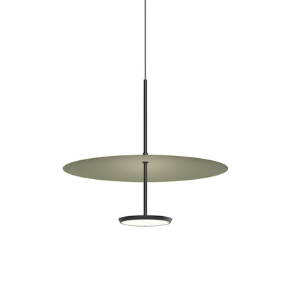 Sky Dome LED Pendant Light in Matte Black Matte Moss (Small).