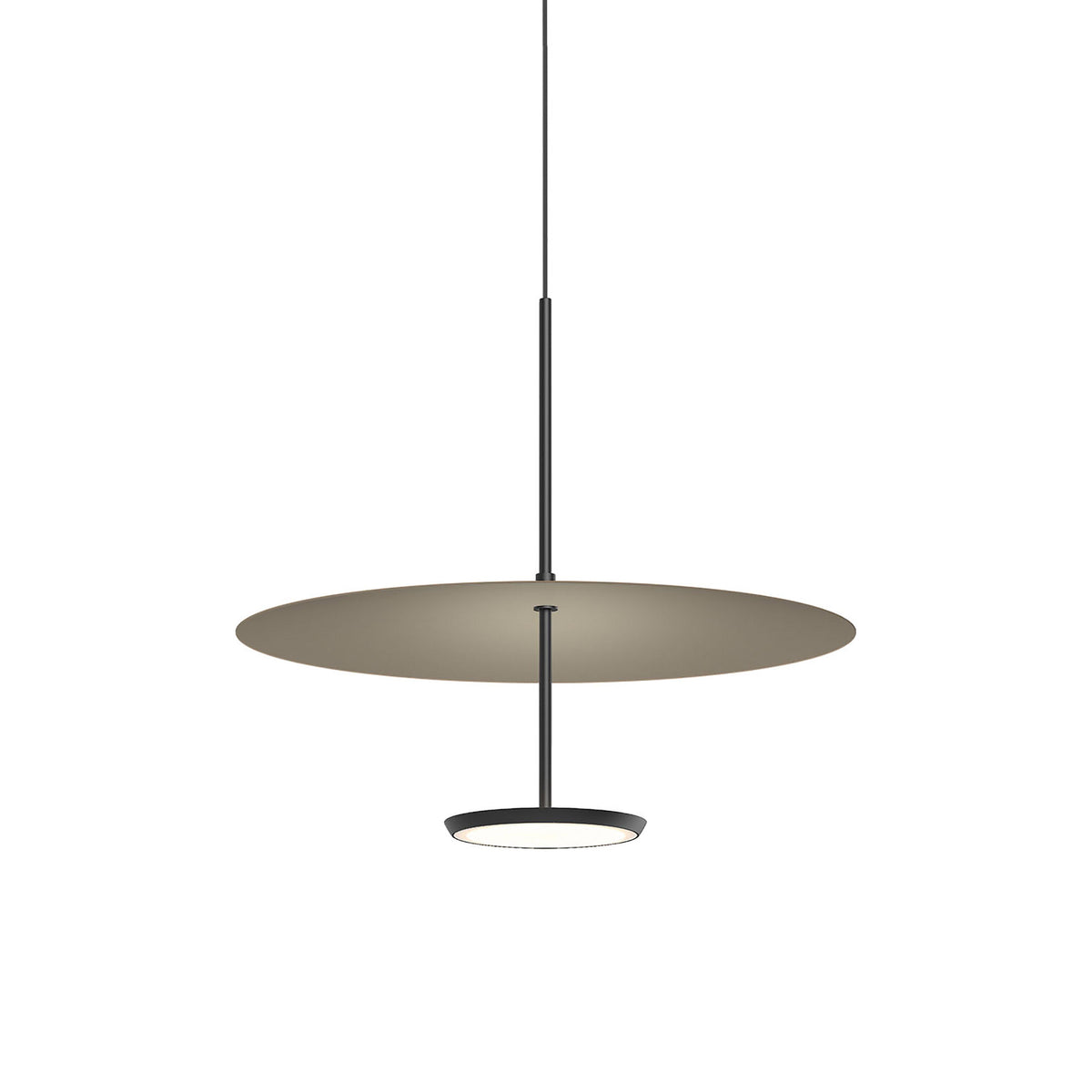 Sky Dome LED Pendant Light in Matte Black Matte Taupe (Small).