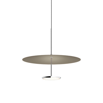 Sky Dome LED Pendant Light in Polished Aluminum Matte Taupe (Small).