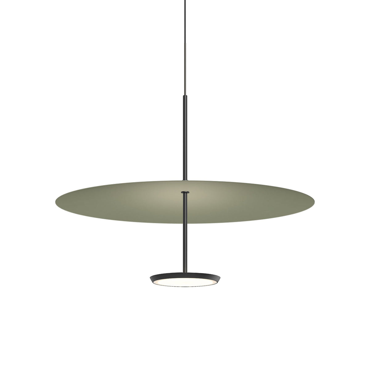 Sky Dome LED Pendant Light in Matte Black Matte Moss (Medium).