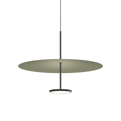Sky Dome LED Pendant Light in Matte Black Matte Moss (Medium).
