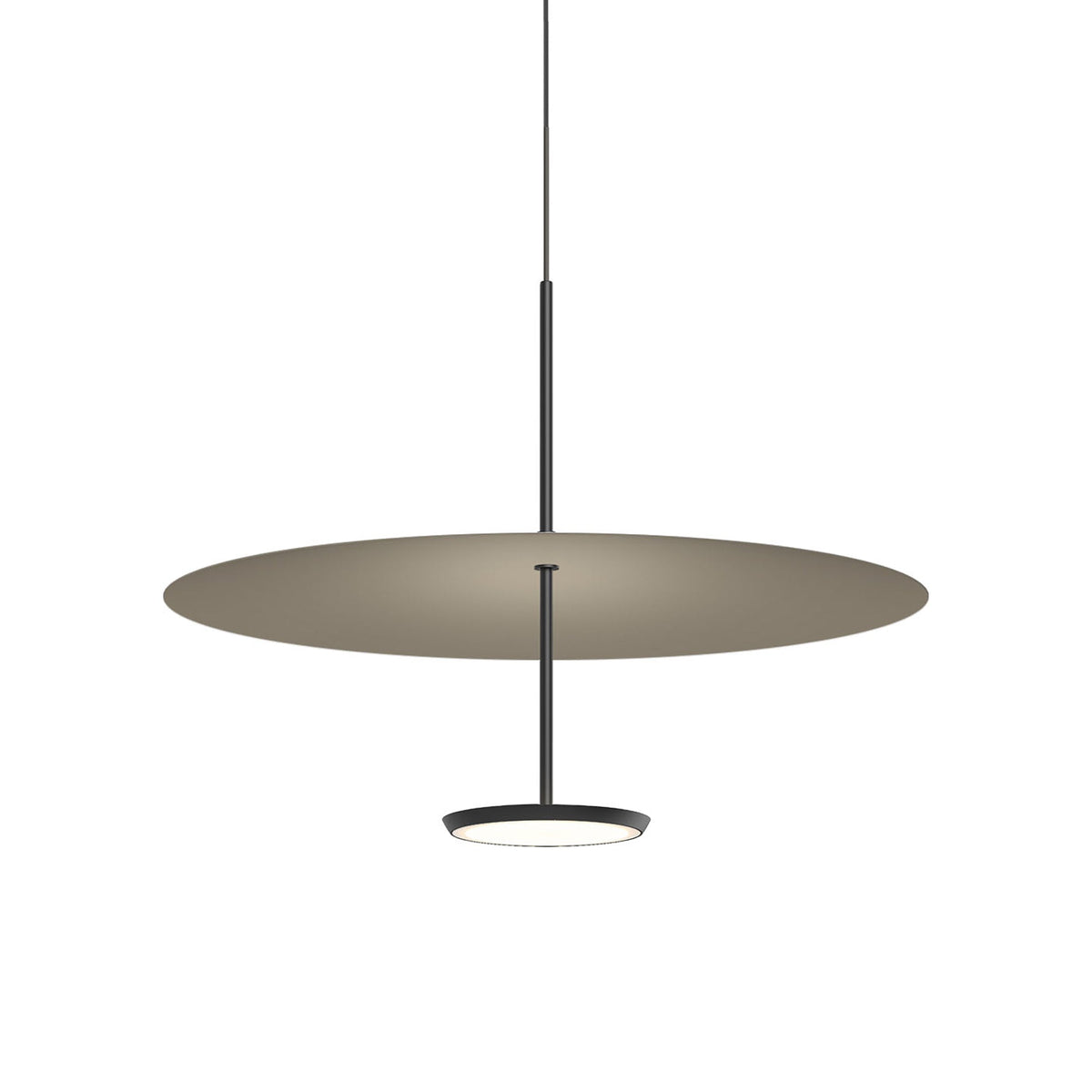 Sky Dome LED Pendant Light in Matte Black Matte Taupe (Medium).